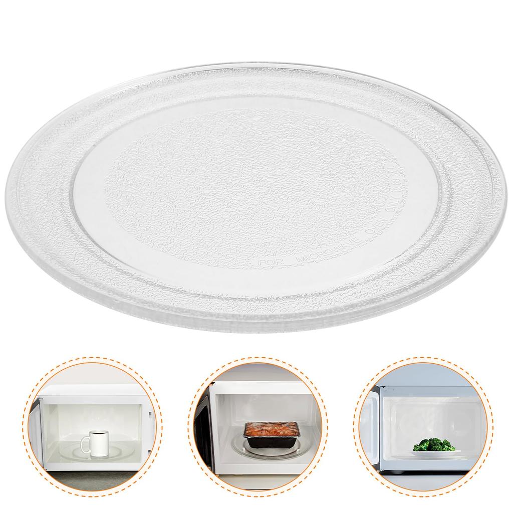 Amosfun Microwave Turntable Plate, 24.5cm, Heat-Resistant Glass, Microwave Turntable Replacement, Round Rotating Plate, Oven-Safe, Home Microwave Acce