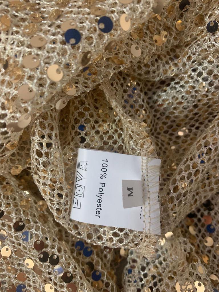 2024 European & American Sequin Mesh Slim-Fit Long-Sleeve Top