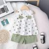 Girls Polka Dot Short Sleeve Set 2 Piece Outfit For Toddler Kids Age 1-5 Summer Baby Clothes