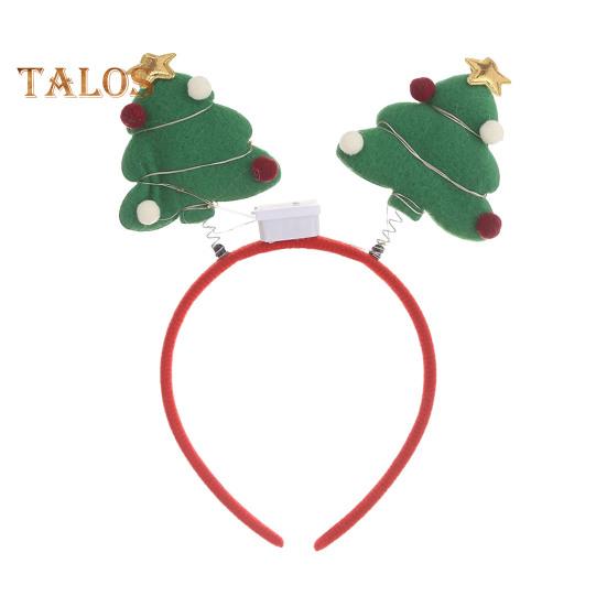 

Светодиодные рождественские повязки на голову, шапки эльфа, обруч для волос в виде оленя со светодиодной подсветкой, праздничные сувениры, аксессуары для вечеринок C