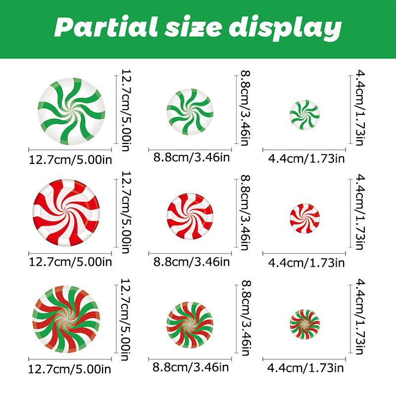 9 Sheets Christmas Colorful Window Glass Stickers Decorations Candy New