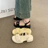 Fashion All-Match Female Sandal Comfort Shoes for Women 2025 Summer Increasing Height Clogs With Heel Girls Gladiator New Beach Thick Cl