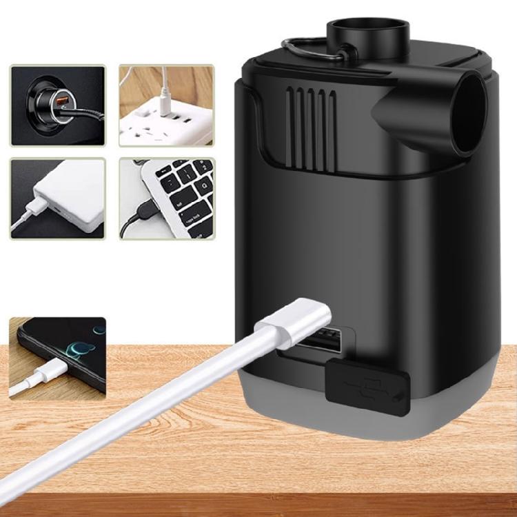 Electric Airs Pump with Light Outdoor Fast Inflate Deflate Pump Replacement Electric Rechargeable Small Airs Pump
