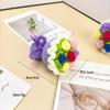 Kreativer DIY Häkelrose Blume Schlüsselanhänger Plüschtier Zubehör