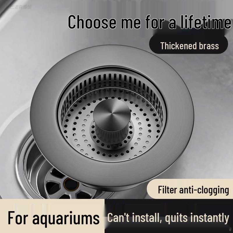 Universal Kitchen Sink Drain Stopper & Filter Screen for Vegetable Wash Basin and Dishwashing Pool