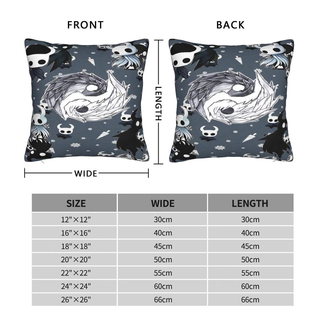 Hollow knight Cartoon Game Knight and Hornet  Pillowcases  Funny Pillow Case For Sofa Home Decoration Print Pillow Cover