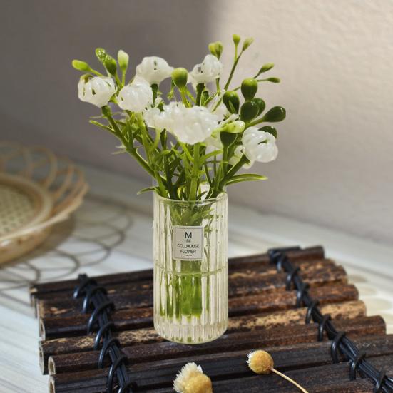 1:6 1:12 Fiori in Miniatura per Casa delle Bambole con Vaso Bouquet per Casa delle Bambole Accessori Mini Arrangement Floreale Giocattolo Micro Paesaggio Decorazione Soggiorno