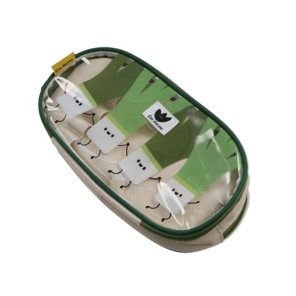 

Большая вместительная сумка для карандашей Green Onion Pencil Case Lovely Candle Office Supplies зелёный