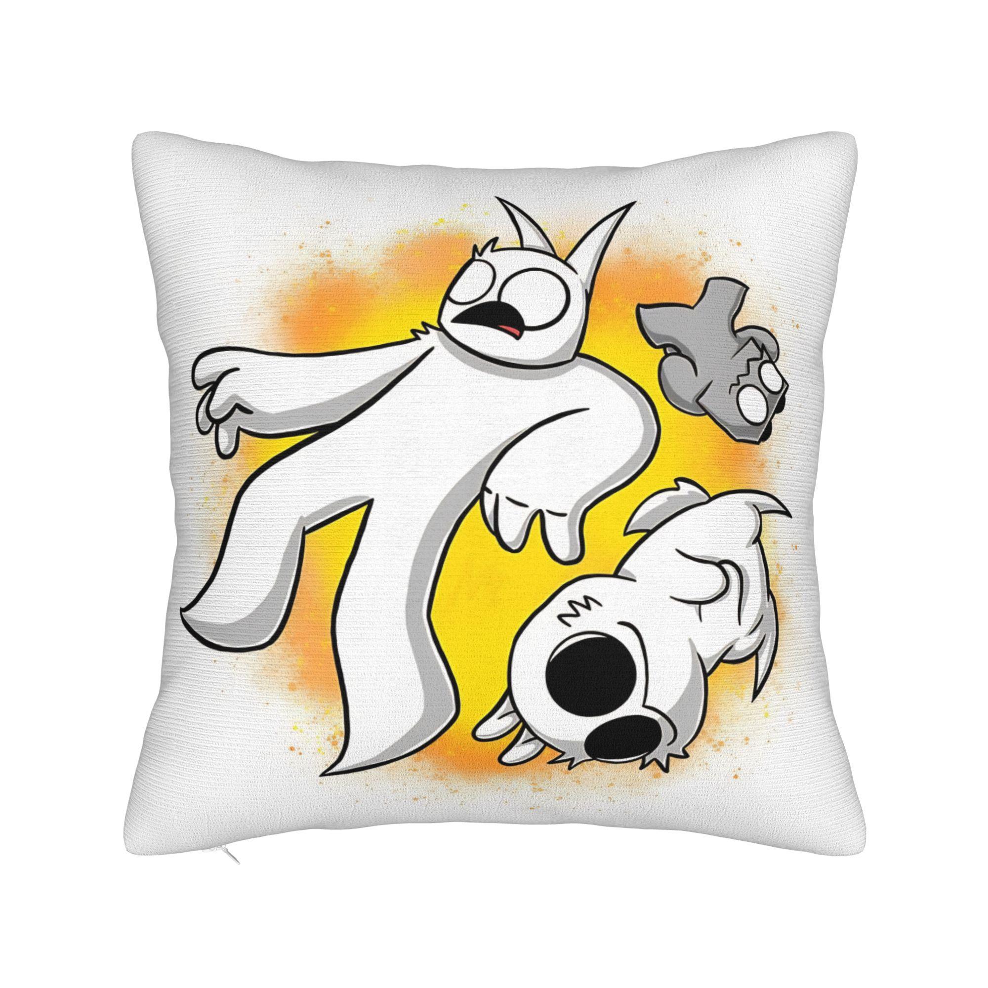 

GibThom Bip And Little Guy Burst Pillow Case Comfy Pillow Cover Kawaii Pillowcases For Sofa Home Decoration 16x16Inch