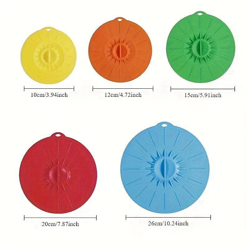 

5 шт./набор Пищевой Универсальная герметичная крышка для еды Крышка для чашки/миски Холодильник Пыленепроницаемая Микроволновая печь Защита от брызг Силиконовая крышка для сохранения свежести 5pcs