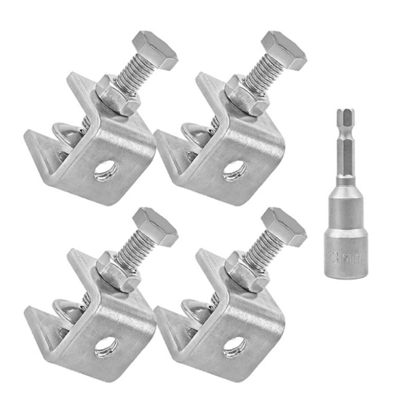 Kraftig 304 Stål C-klämmor set 20mm Träbearbetning Små Tigrar Klämmor Säkert Grepp C-klämmor Enkel Användning för Träbearbetning