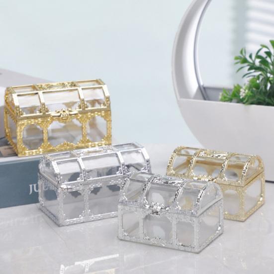 Gastgeschenkbox Transparente Schatzkiste Süßigkeitenbox Dekorative Aufbewahrungsbox Gastgeschenkbox für Hochzeit Babyparty Geburtstagsparty