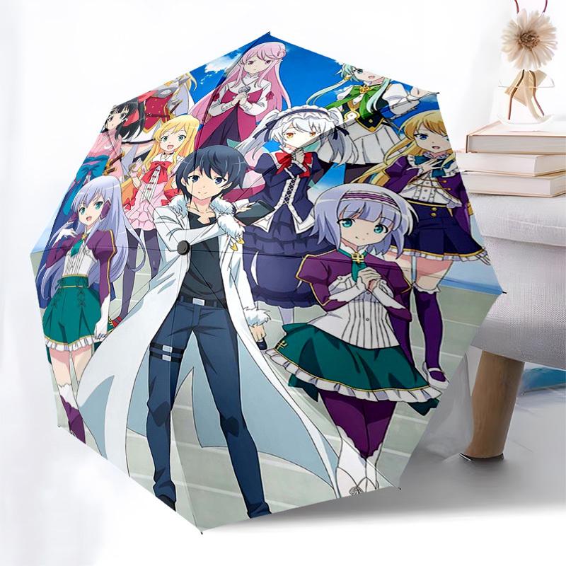 1pc Re:Zero - Starting Life In Another World Outdoor Umbrella | Automatic Opening/Closing | Portable 3-Fold Design | 8-Rib Iron Frame | Perfect Gift F