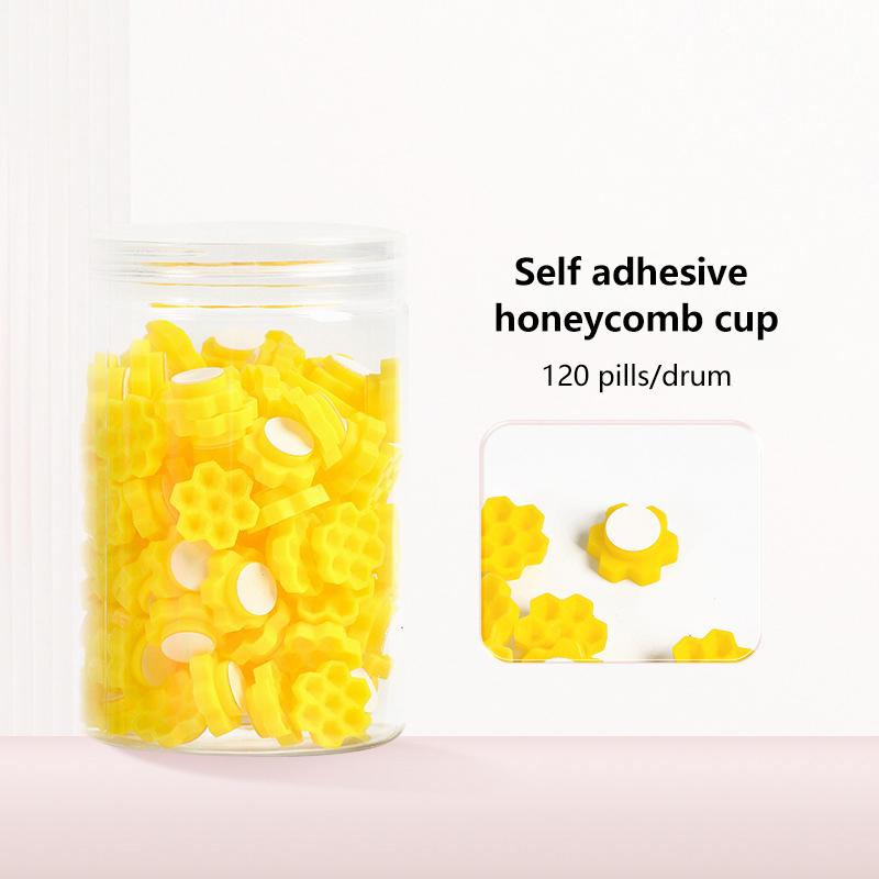 120Pcs/Box Self Adhesive Eyelash Extension Glue Cups Delay Cup Grafting Eyelash Makeup Tool Tattoo Adhesive Pigment Cups