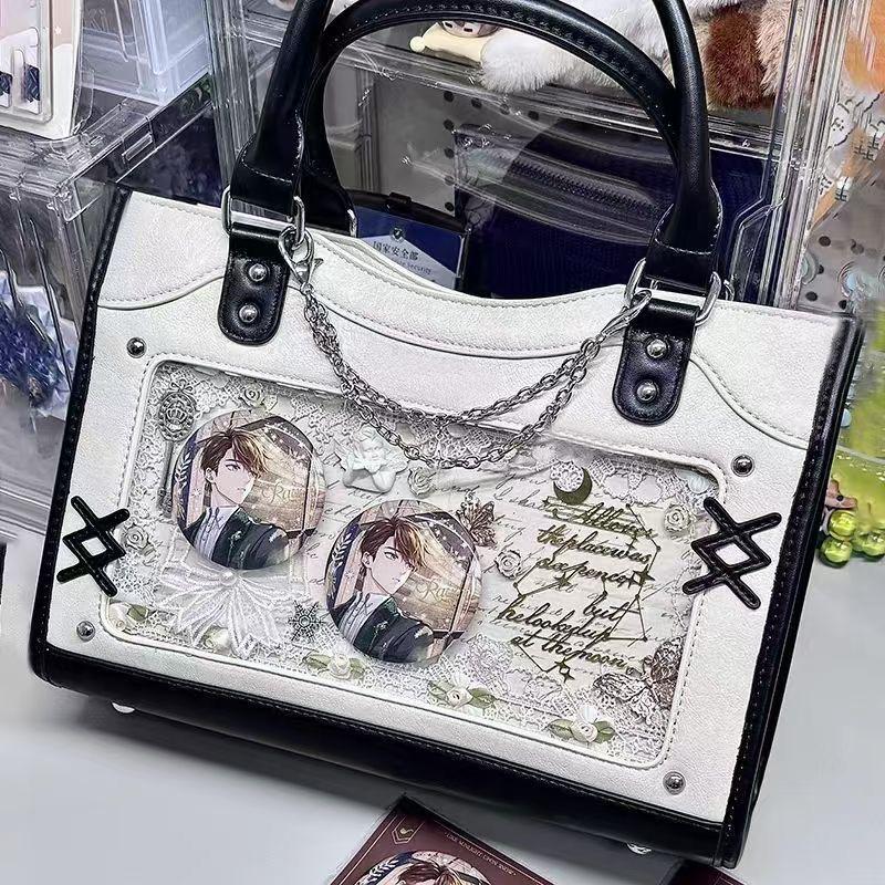 

Y2K Cute Ita Bag Girl Transparent Messenger Bag Women s Fashion Shoulder Crossbody Bag Ladys DIY Display Tote Bag Lolita Handbag 30x22x11cm