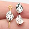 Twisted-Pattern Small-Hole Spacer Beads Mini Antique Bronze Silver Jewelry Making String Beads Separator
