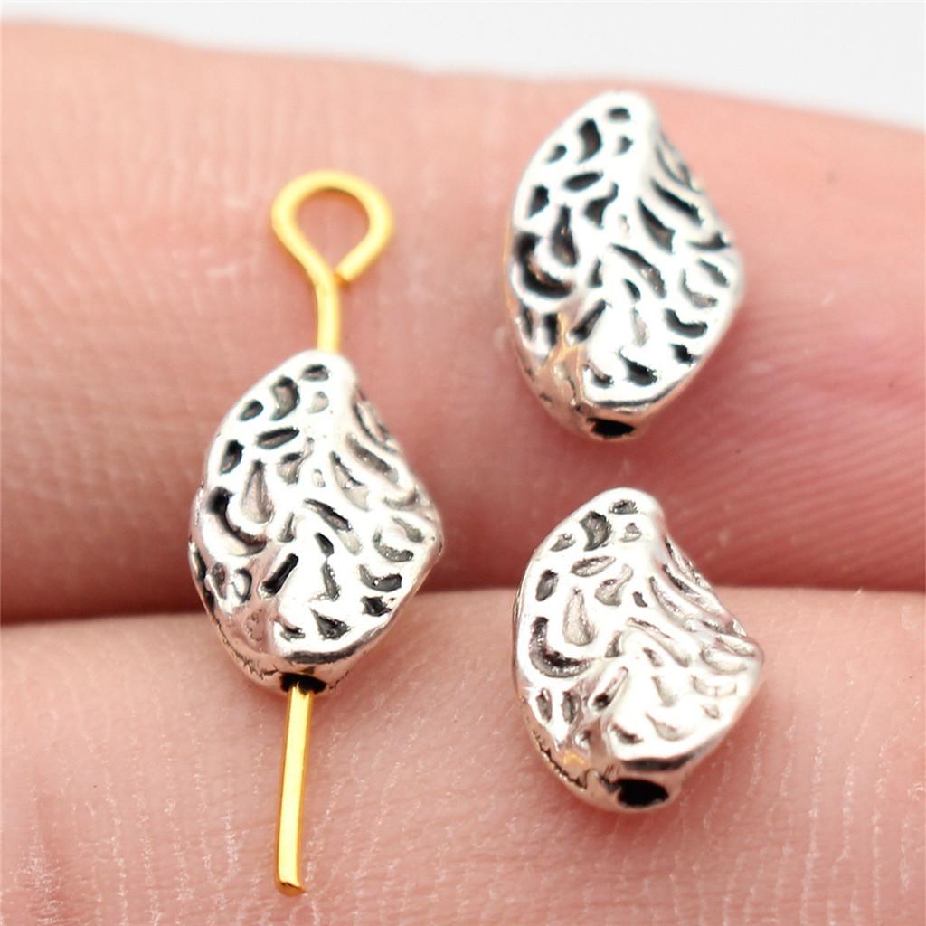 Twisted-Pattern Small-Hole Spacer Beads Mini Antique Bronze Silver Jewelry Making String Beads Separator