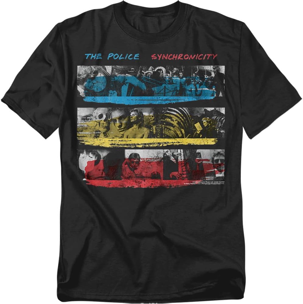 Popfunk The Police Synchronicity Album T Shirt Black S разноцветный