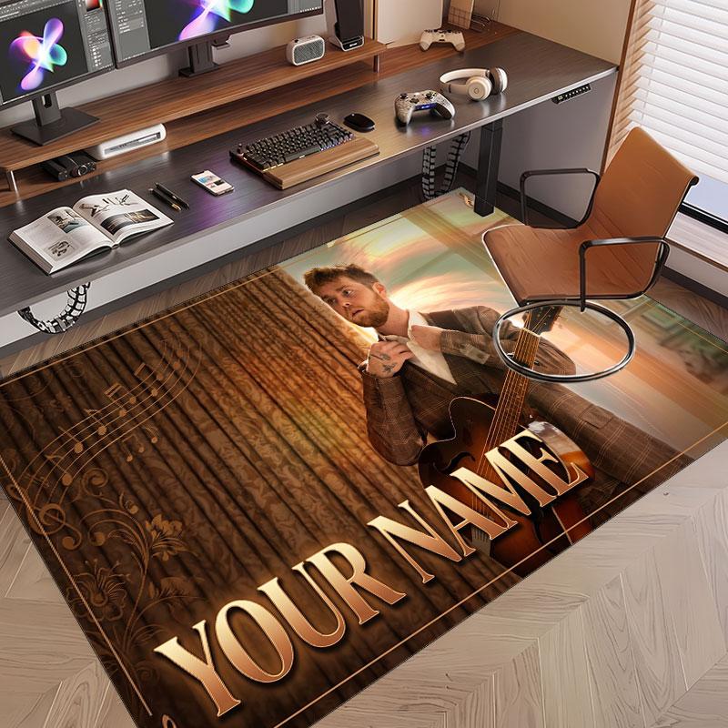 Custom Name Crystal Velvet Rug,Alex Warren Comfortable Anti Slip Floor Mat For Room Decoration