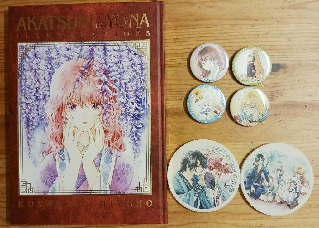 [USED] Akatsuki No Yona Original Art Collection Coaster Can Badge Set