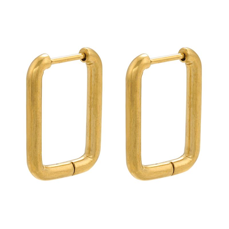 Stainless Steel Earrings Geometric Shapes Triangle/Heart/Rectangle Fade-Resistant Hypoallergenic Nickel-Free Jewelry Earrings