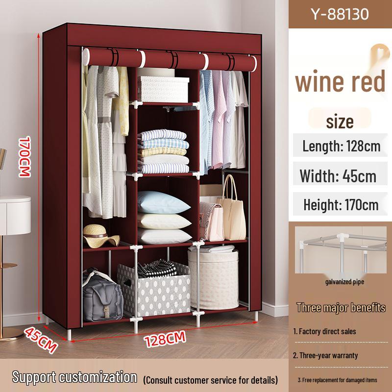 Large Capacity Non-Woven Fabric Wardrobe with Steel Frame & Folding Design