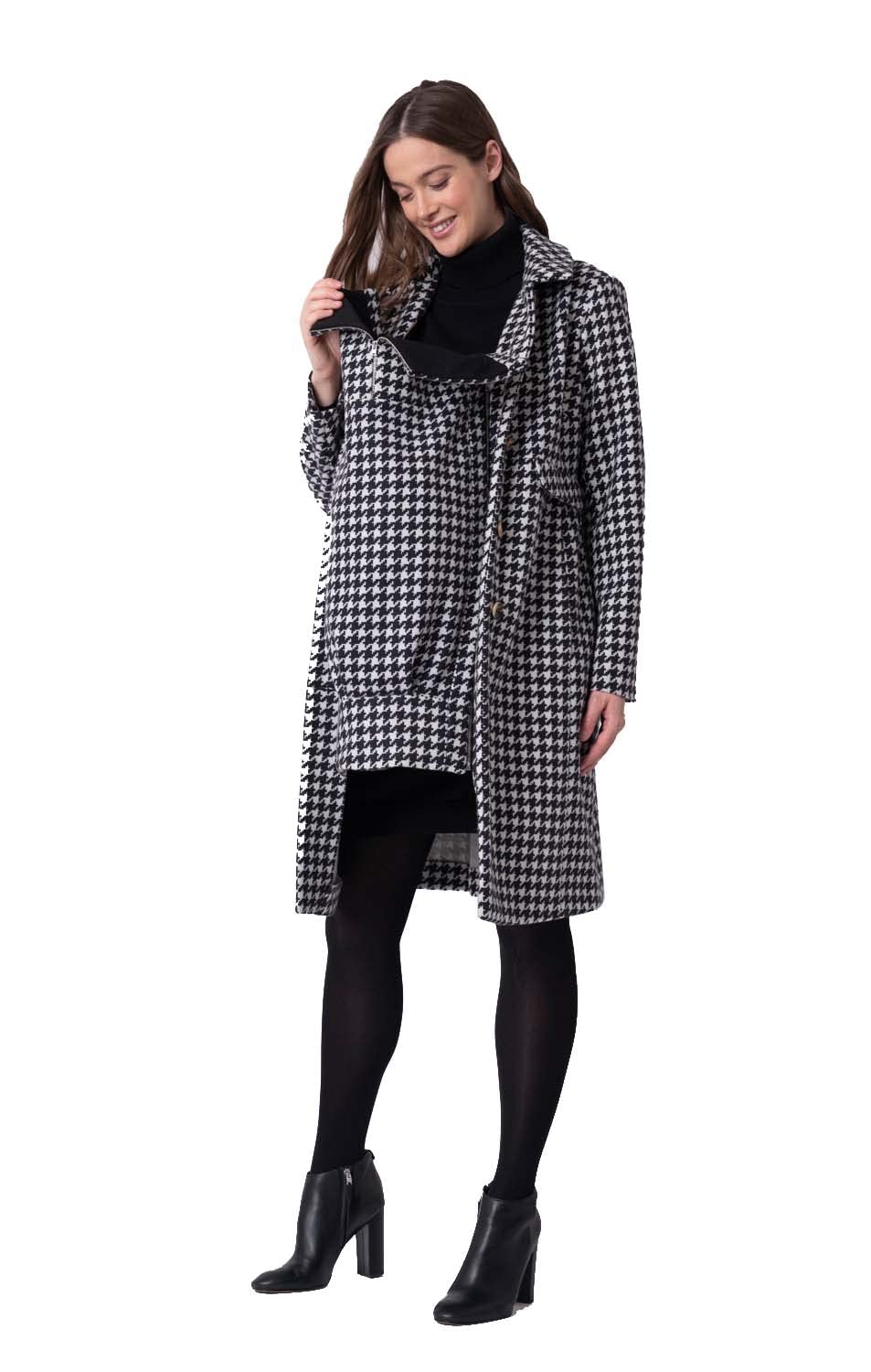 

Maternity Baby String Compatible Maternity LARSON Houndstooth [Seraphin] Coat, Coat, Women s