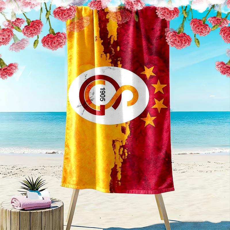 Galatasaray S.K Print Beach Towel, Large Soft Quick Dry Towel for Beach Camping Swimming