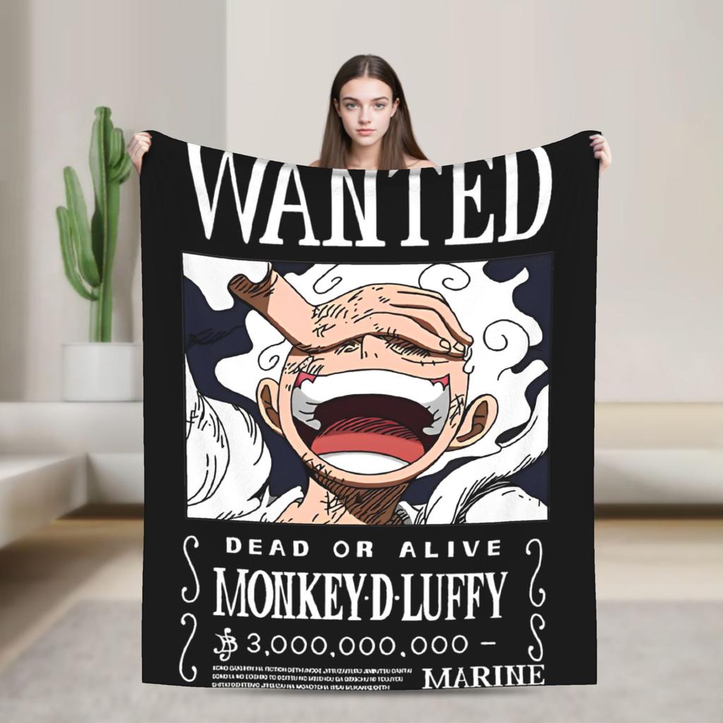 Luffy Blankets The Straw Hat Crew Flannel Awesome Warm Throw Blankets for Bed Sofa Decoration