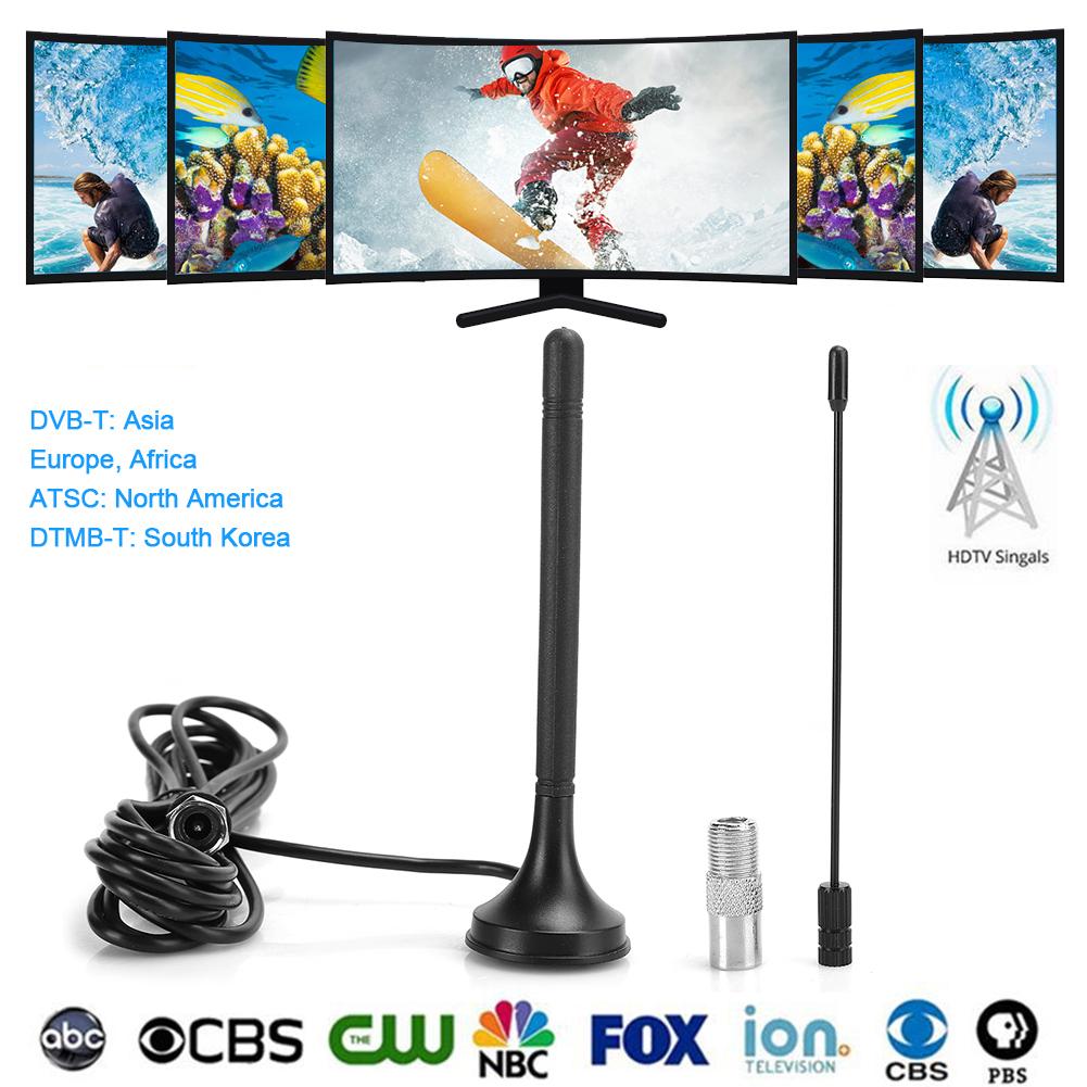 2 Stück TW4 Antenne DVB T Kleine Saugnapf HDTV Dual Innen Digitalfernsehen TV Antenne