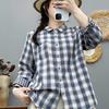 2026 Spring Women's Casual Plaid Long Sleeve Lapel Shirt - Versatile, Age-Reducing, and Relaxed Style