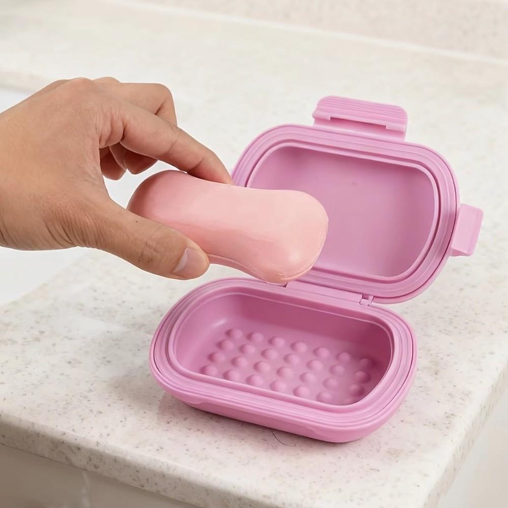 Leak Proof Soap Container Silicone Sealed Soap Box Multifunction Soap Holder Bathroom
