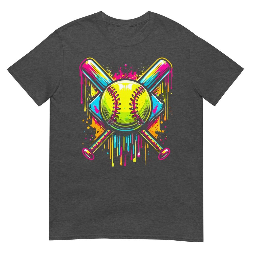 Softball Girl Ice Cream Softball Drip TShirt