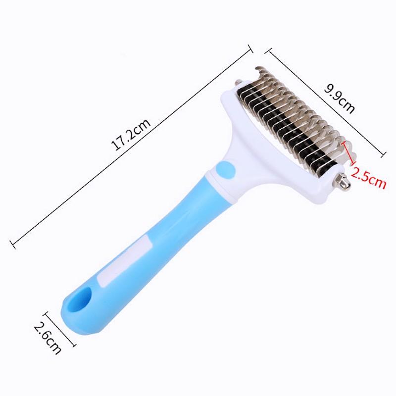 Dog Comb Knife Dogs Brush Double-sided Dog Grooming Brush Stainless Steel Dogs Hair Knot Comb Pet Hair Remover Pet Supplies