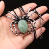 Natural Shell Alloy Necklace Spider-Shaped Brooch Pendant Charms For Elegant Women Love Romantic Gift