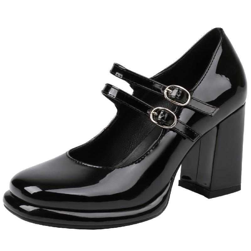 Strap Black White Red Heels Mary Janes Shoes Women's High Heels Pumps Platform Elegant 2025 Party Wedding Shoes Ladies Big Size