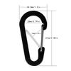 6.1cm Aluminum Carabiners Clip, Set of 4, for Camping, Hiking, Outdoor and Gym
