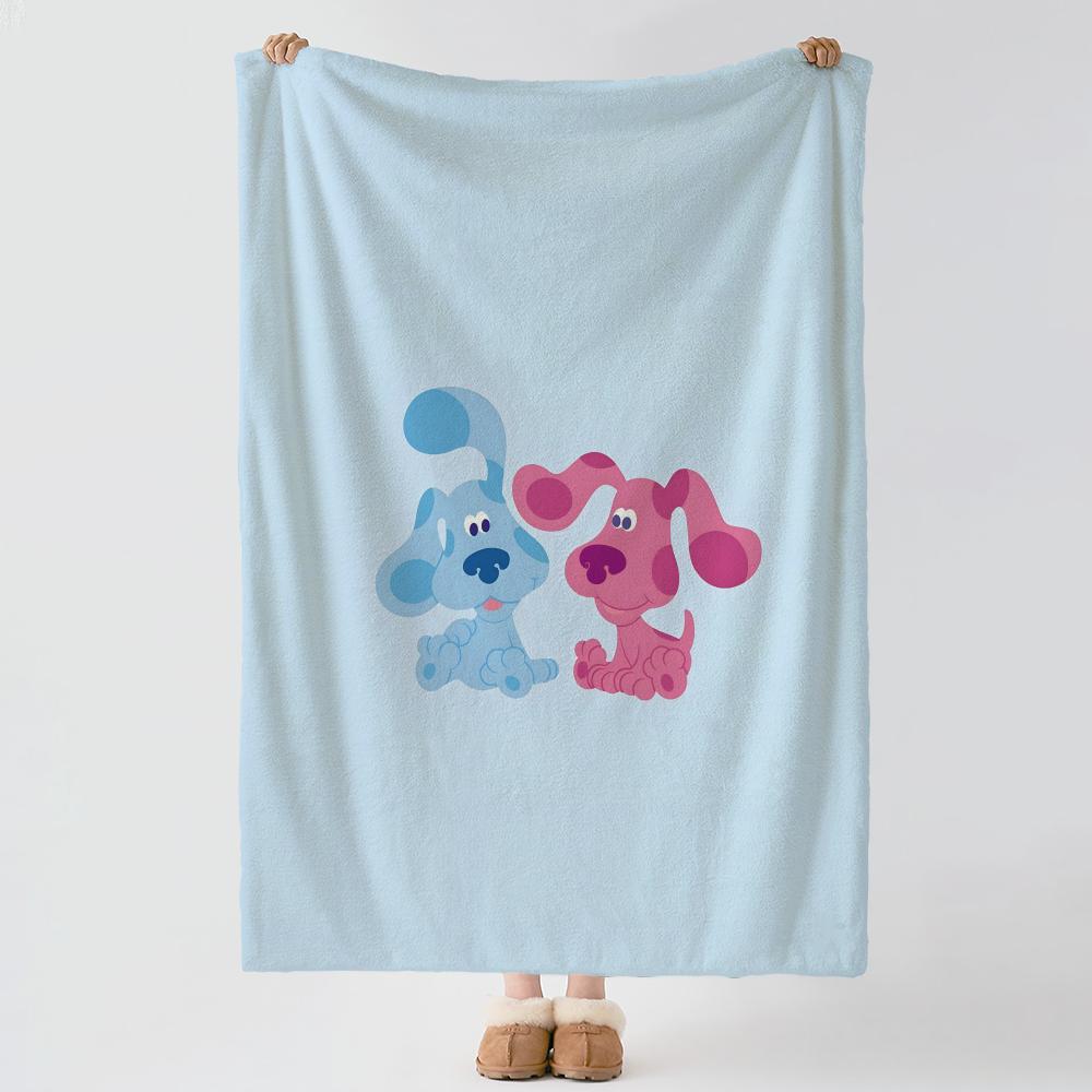 Cartoon B-Blue's Clues-s Throw Thick Comfort Flannel Quilt, Multi-scene Use Indoor Outdoor Daily Nap