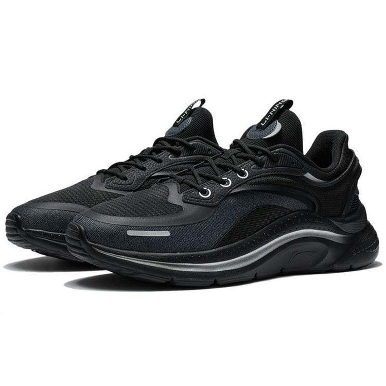 New LiNing Liuyun Shock Absorbers With Slip Resistant And Abrasion Resistant Properties Low Top Casual Shoes Men's Black AGLS007-1