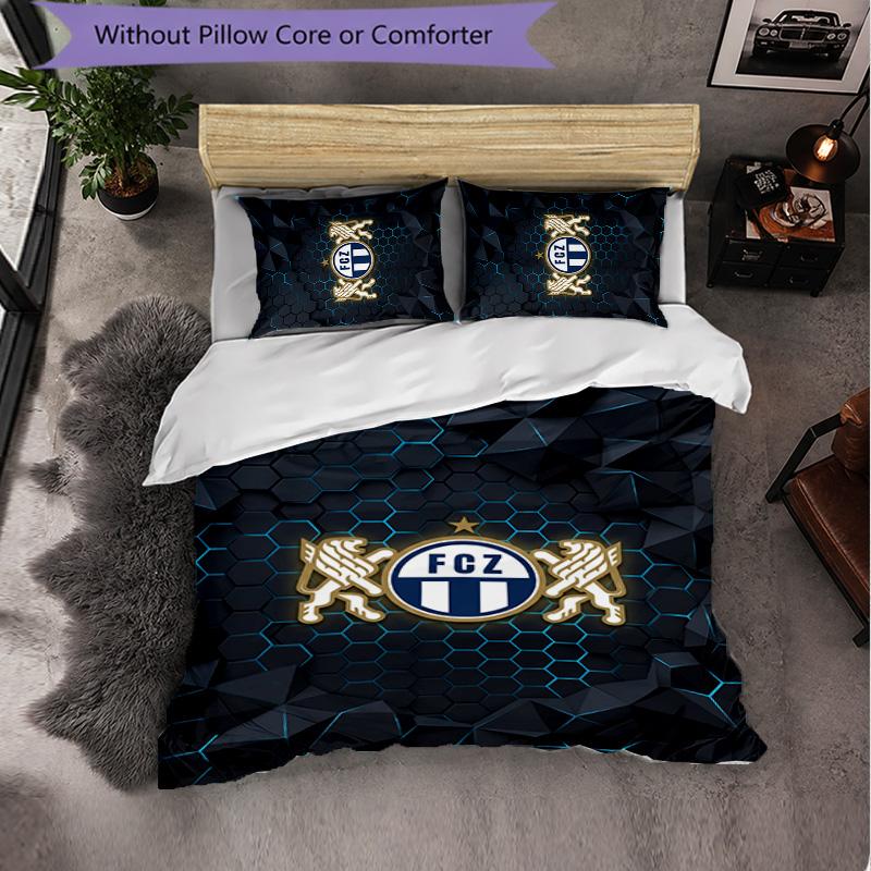 Biancheria da letto a tema FC Zürich Set 3 Pezzi Copripiumino Biancheria da letto decorativa per camera da letto per adolescenti Decorazione per la casa