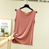 Women's Crew Neck Sleeveless Tank Top Loose Casual Modal Knit Vest Spring Autumn Plus Size Basic Undershirt