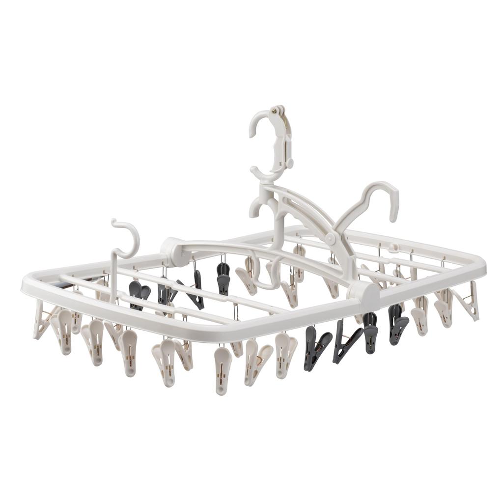 Daiya Flaundry Indoor Drying Wide x 36cm Long x 33cm Includes 3 Types of Door Interchangeable and a Clothes Suitable for and Pole Perfect for Rainy