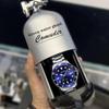 Men's Green Water Ghost Quartz Watch with Calendar & Steel Band