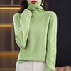 Women's 100% Wool Cowl Neck Pullover Sweater: Cross-Border Autumn/Winter Knitwear Base Layer.