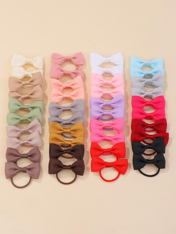 

30/40/60PCS 2 Grosgrain Ribbon Bowknot Elastic Hair Rubber Band for Baby Girls Sweet DIY Hair Bows Ties Headwear Kid Hairband