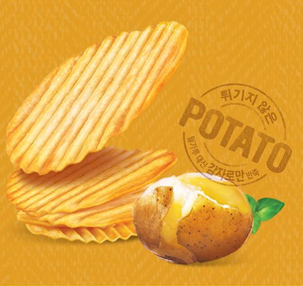 Cheese Gratin Flavored Baked Snack 64g X3 – Crispy Korean Sweet Potato Chips