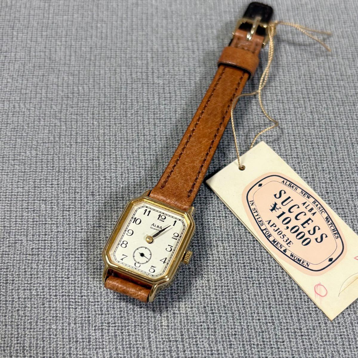 Неиспользованные Мертвые SEIKO ALBA V252-5030 Прямоугольные 90-е Винтажные Кварцевые Часы Мертвый Запас
