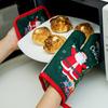 2pc/set Insulation Christmas Oven Mitts Anti-Heat Insulation Pad  Barbeque