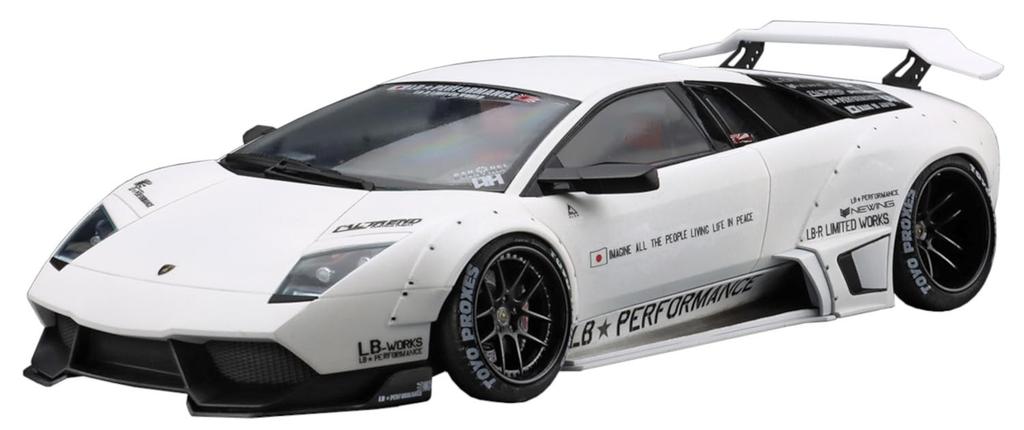Plastikový model auta Aoshima Bunka Kyozai Liberty Walk Series LB Works Lamborghini Murcielago č. 20 verze 1 v měřítku 1:24.
