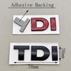 3D ABS Black Red Logo TDI Emblem Car Rear Trunk Badge for VW TDI Letters Sticker Accessories zd1